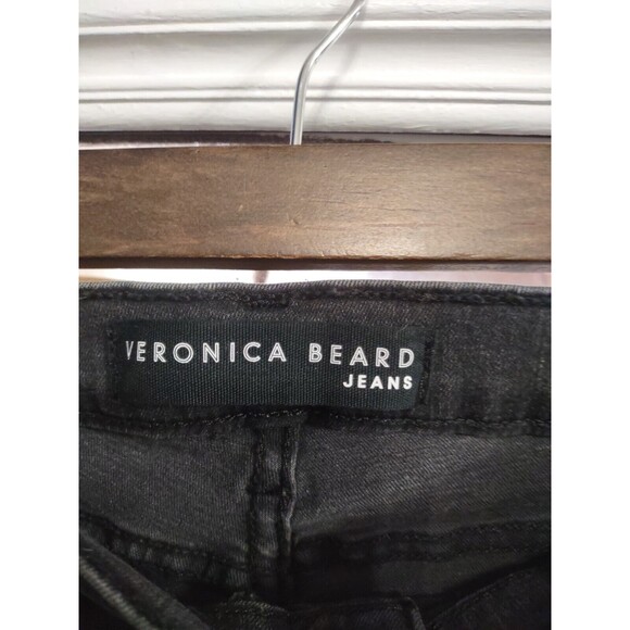 Veronica Beard Womens Carolyn Embroidered 10" Baby Boot Cut Jeans Black Size 28 - Picture 4 of 8